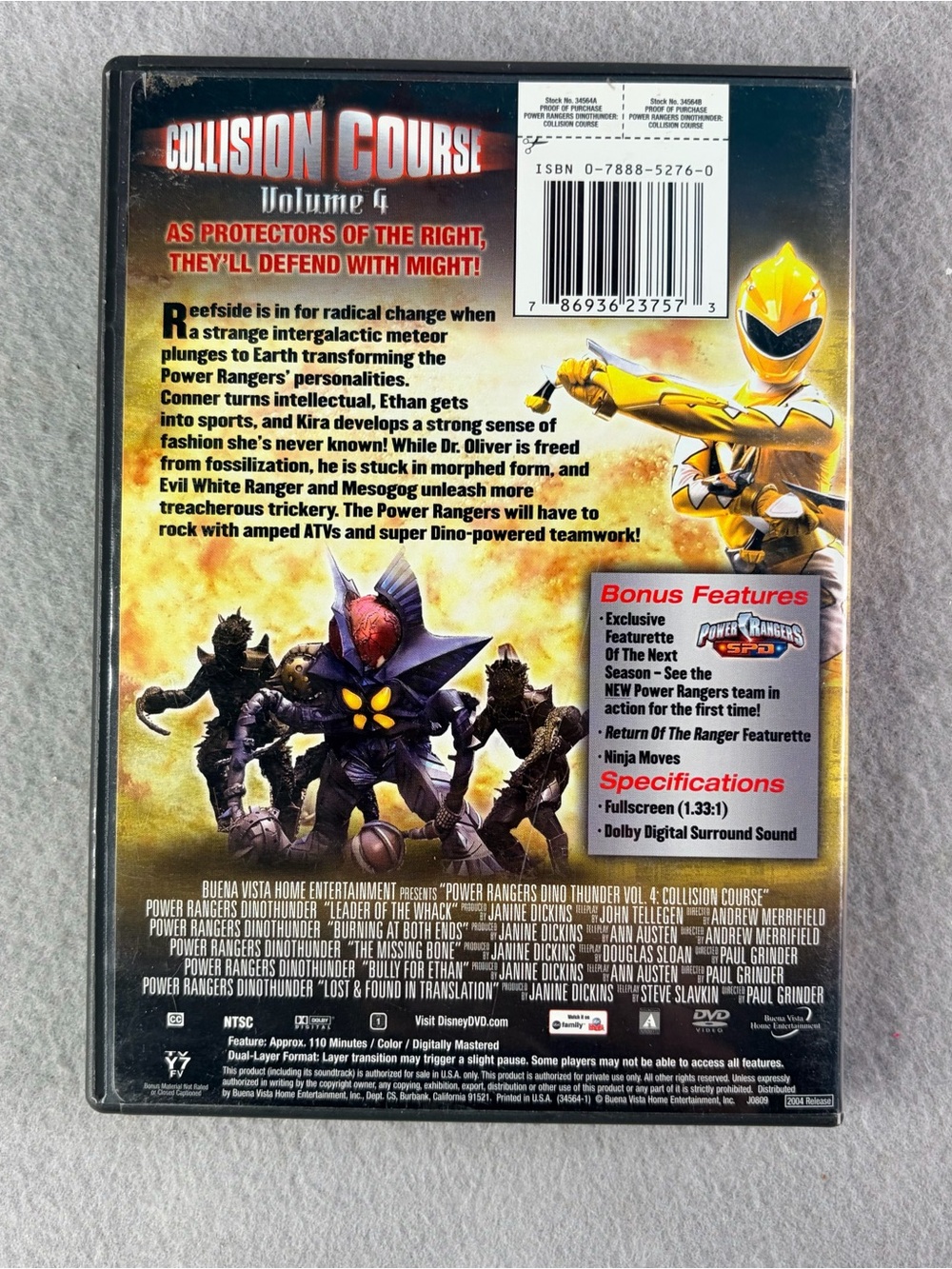 Power Rangers DINOTHUNDER: Collision Course Vol. 4 Tested Working Excellent Cond - Picture 2 of 5